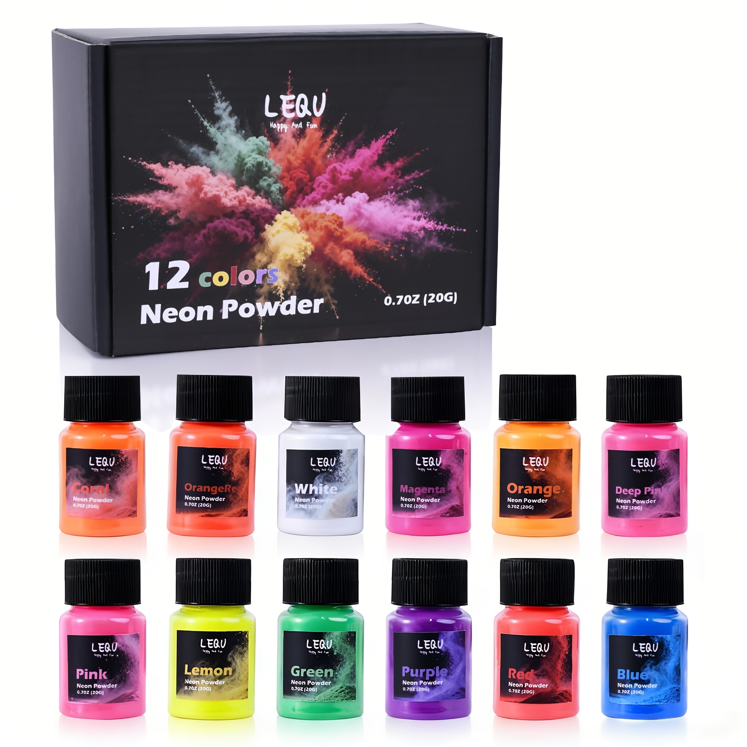 Soap Making Experiment - LEQU 12Colors Neon Fluorescent Resin Pigment