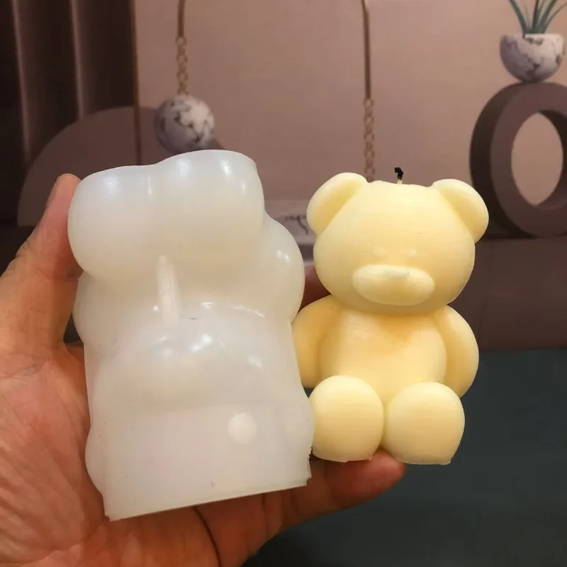 Soap Making Experiment - 3D Bear Silicone Candle Mold DIY