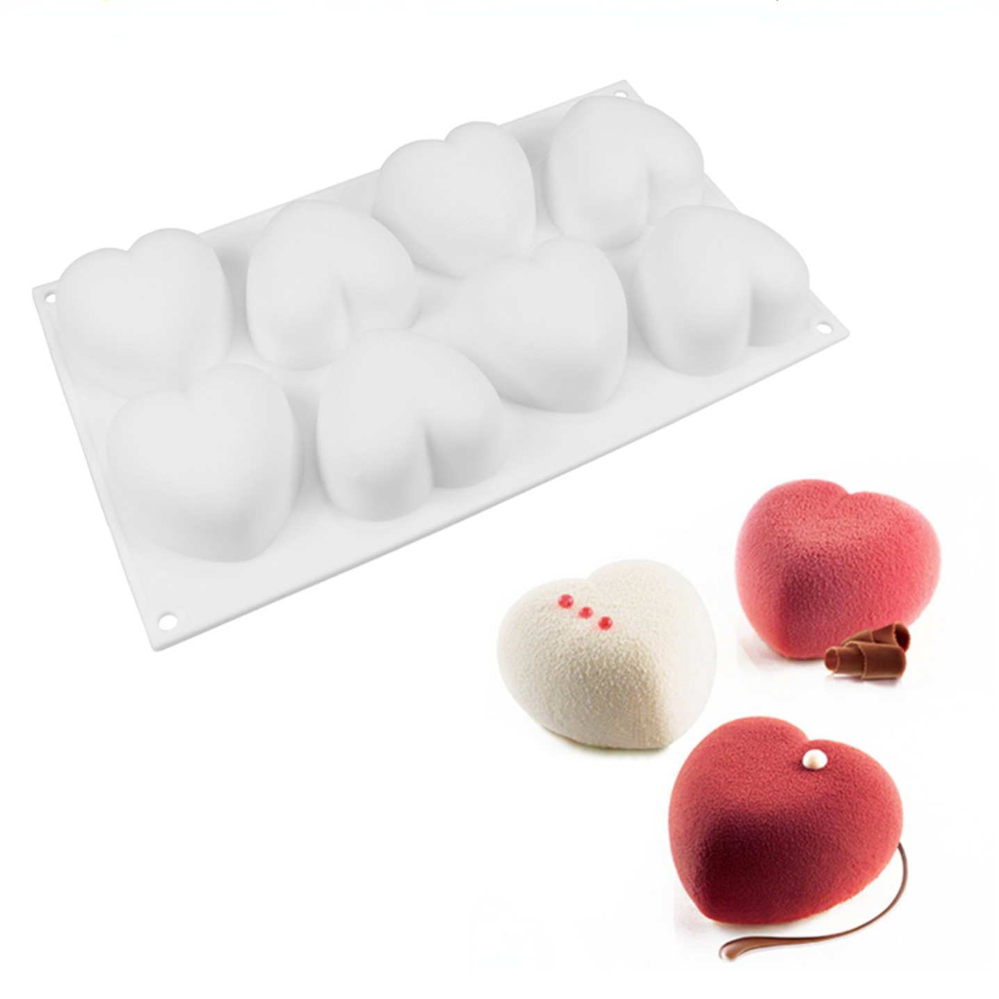 Soap Making Items - Love Heart Silicone Soap Mold Handmade