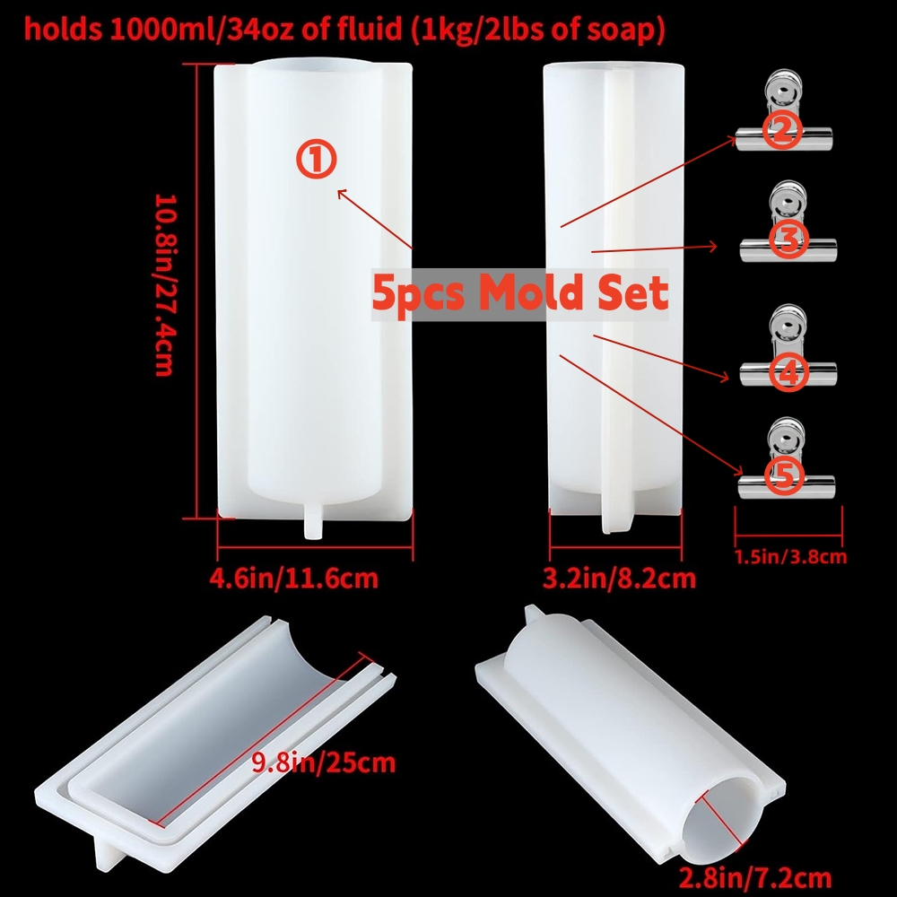 Big Cylinder Tube Soap Mold wi - Soap Making Book 评论和价格
