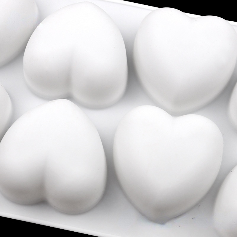 8 Pcs Love Heart Silicone Soap - Soap Making Experiment 评论和价格