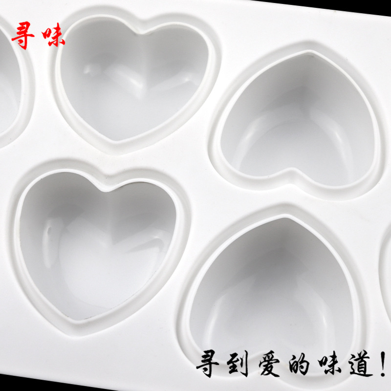 8 Pcs Love Heart Silicone Soap - Soap Making Experiment 评论和价格