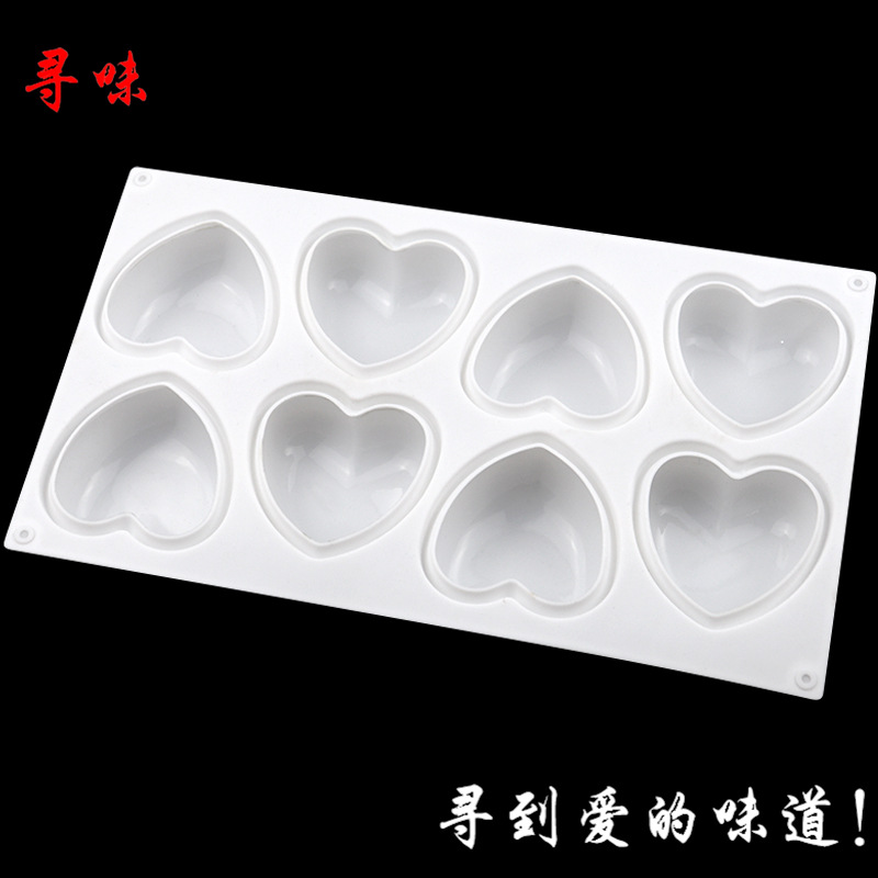 8 Pcs Love Heart Silicone Soap - Soap Making Experiment 评论和价格