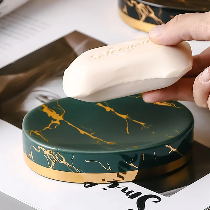 Marble Stripes Ceramics Bathro - Soap Making Items 评论和价格