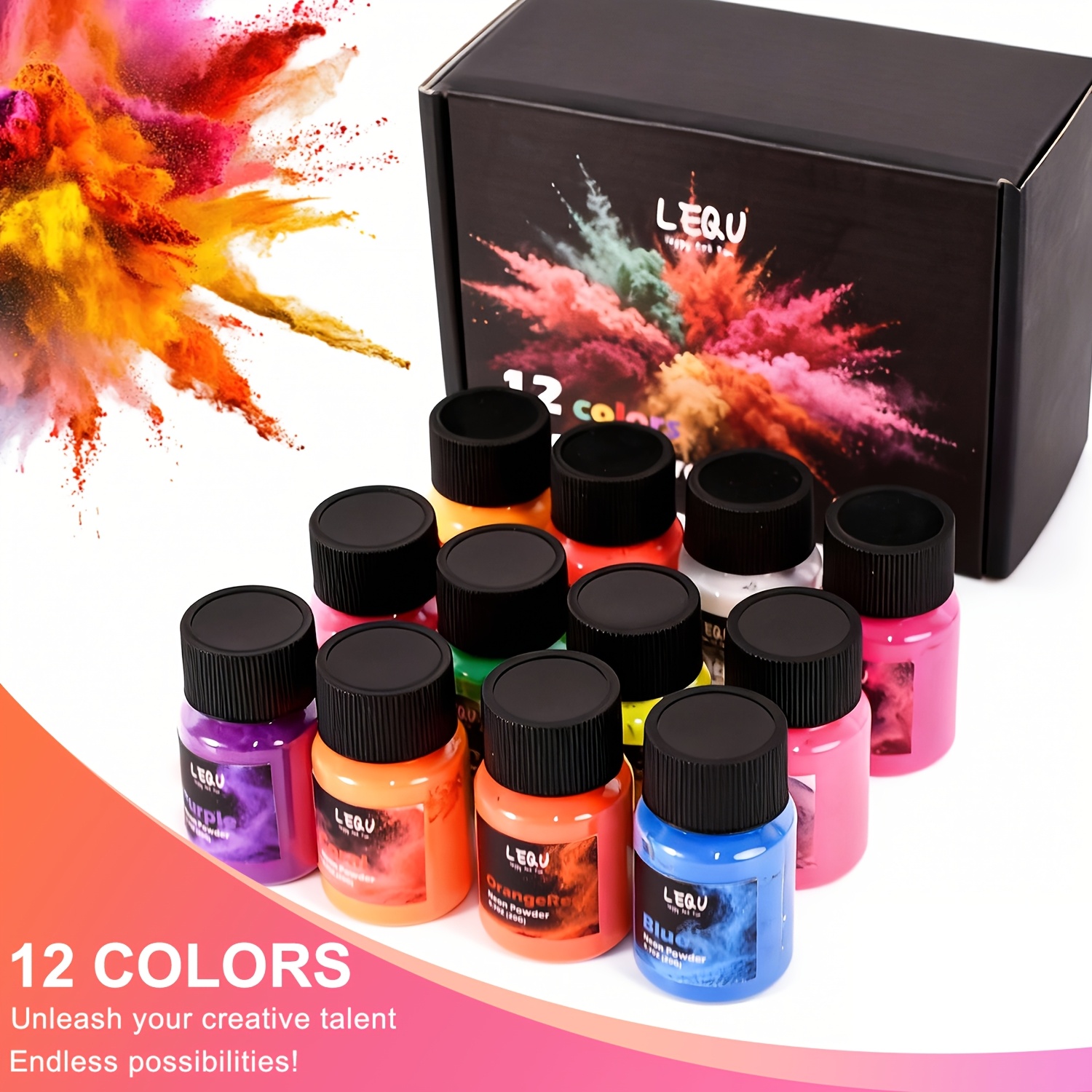 LEQU 12Colors Neon Fluorescent - Soap Making Experiment 评论和价格