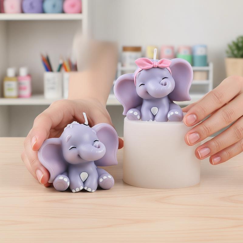 Cute 3D Elephant Silicone Cand - Soap Making Oven 评论和价格