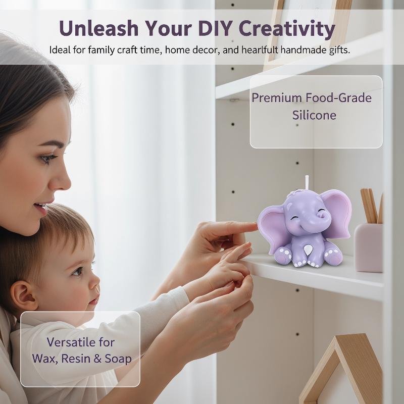Cute 3D Elephant Silicone Cand - Soap Making Oven 评论和价格