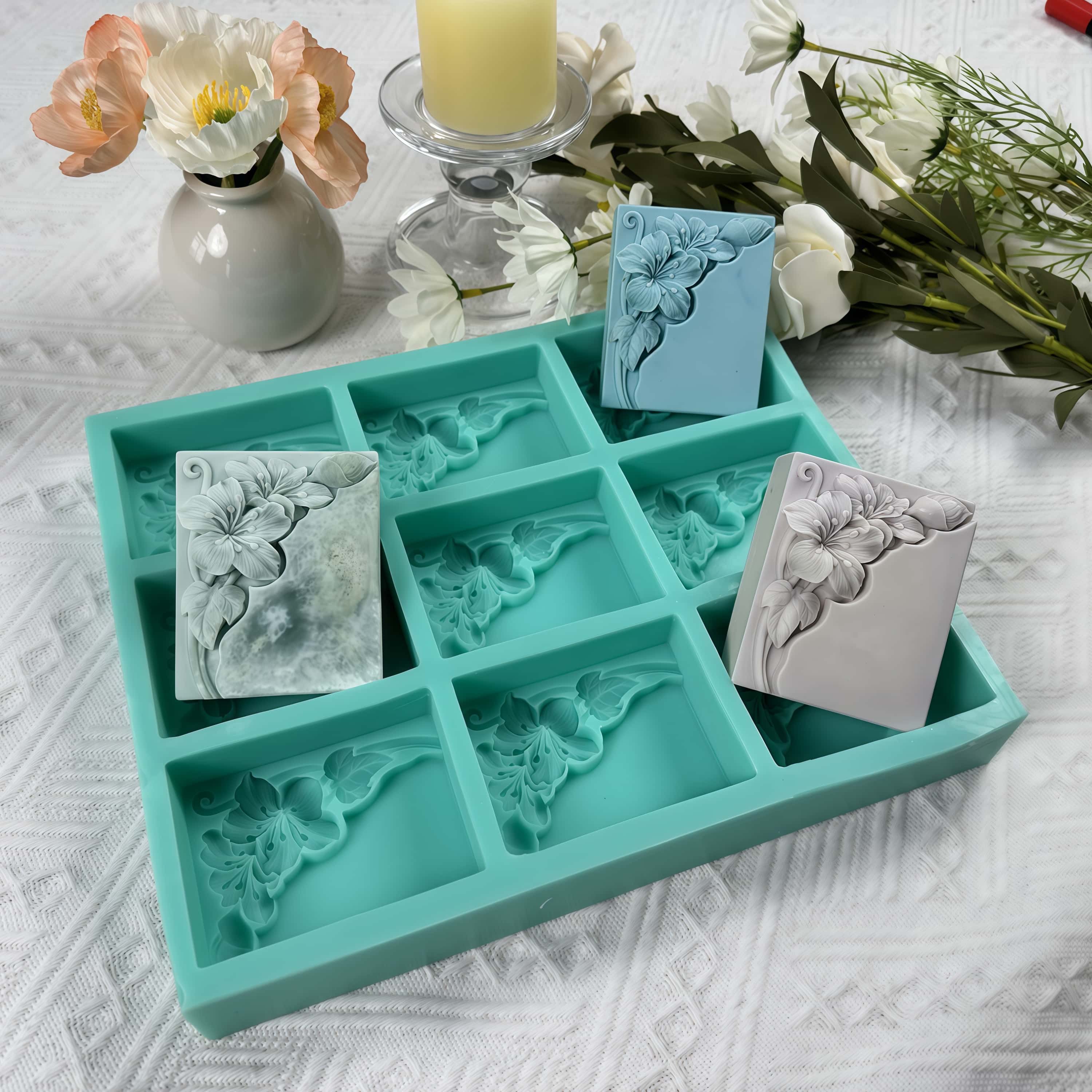 9 Cavities Tung Flower Soap Mo - Soap Making Vendors 评论和价格