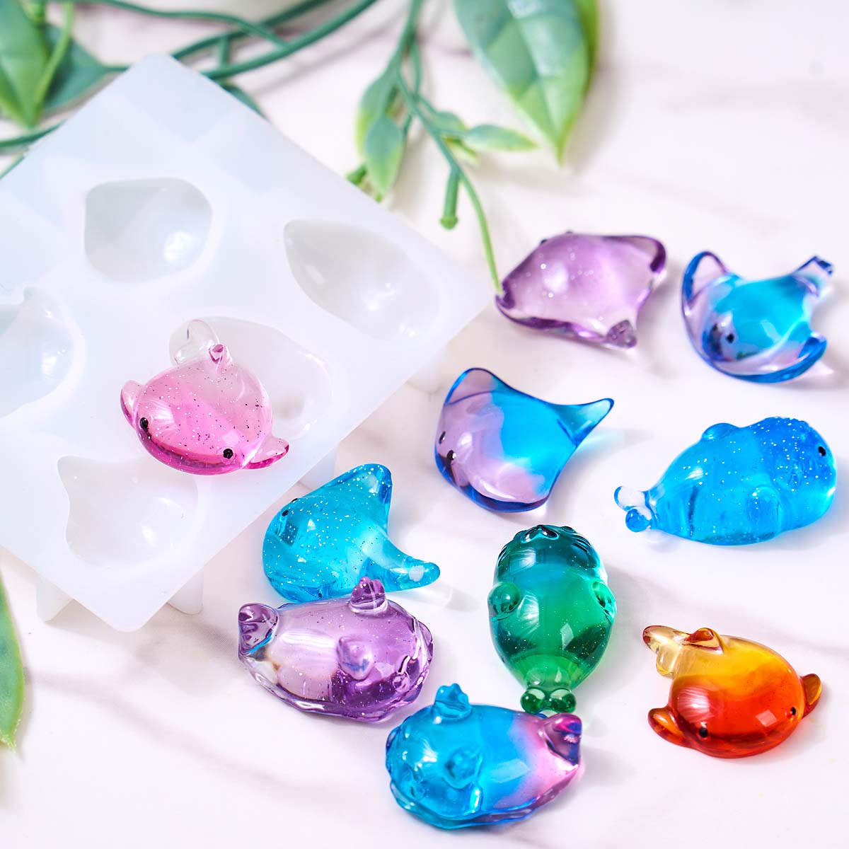 3D Healing Kawaii Manta Ray Wh - Soap Making Items 评论和价格