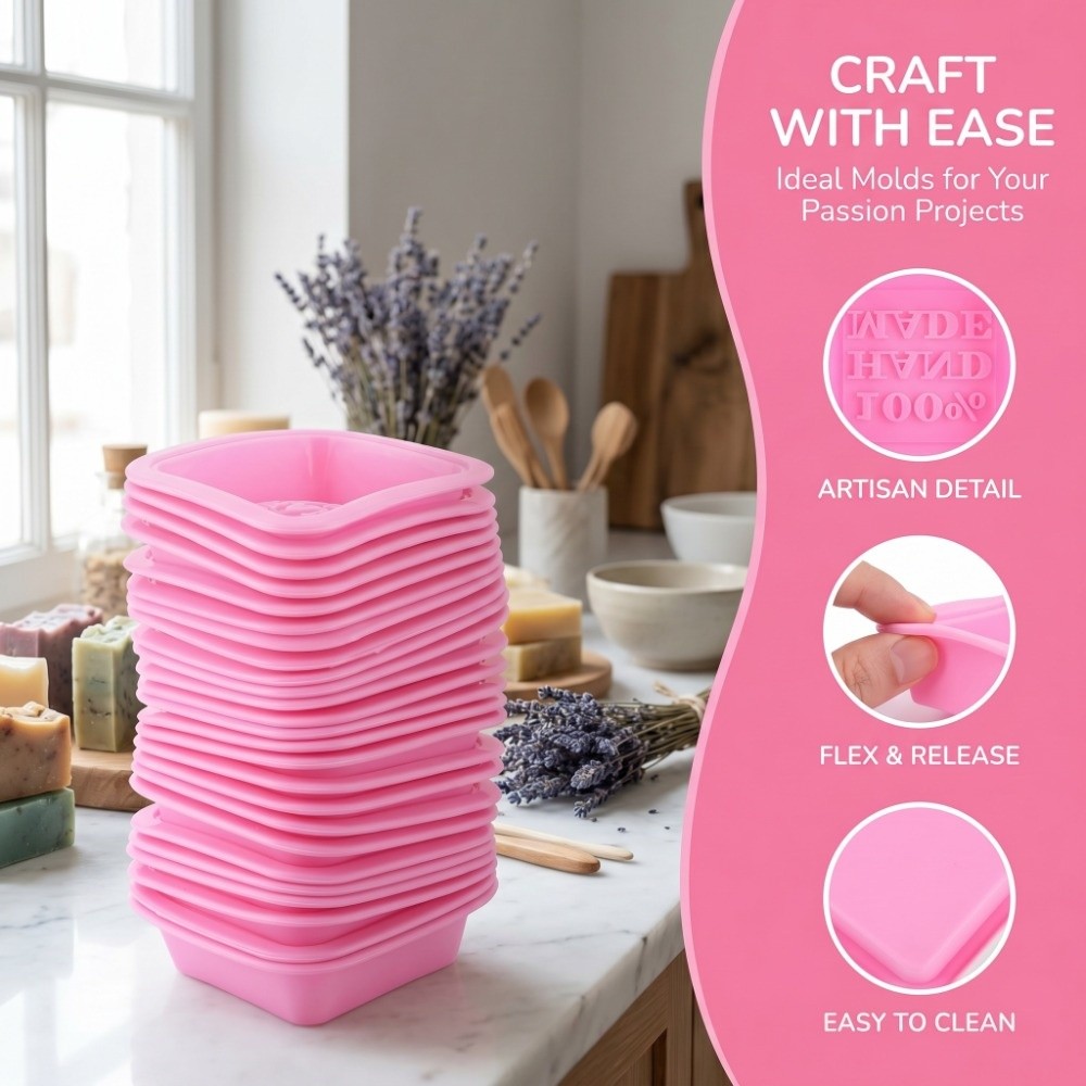 25PCS Silicone Silicone Soap M - Soap Making Process 评论和价格