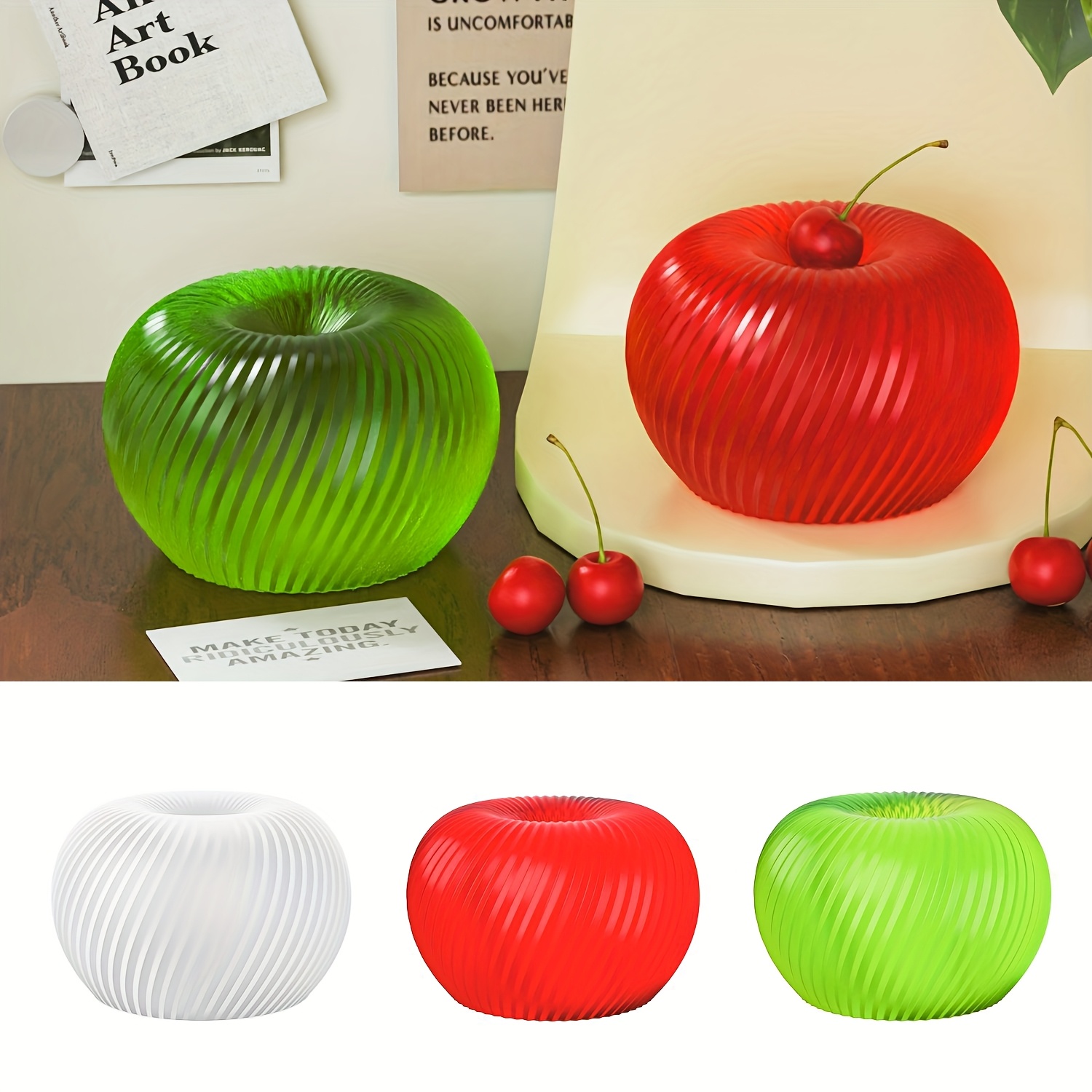 A trendy red apple silicone mo - Soap Making Items 评论和价格