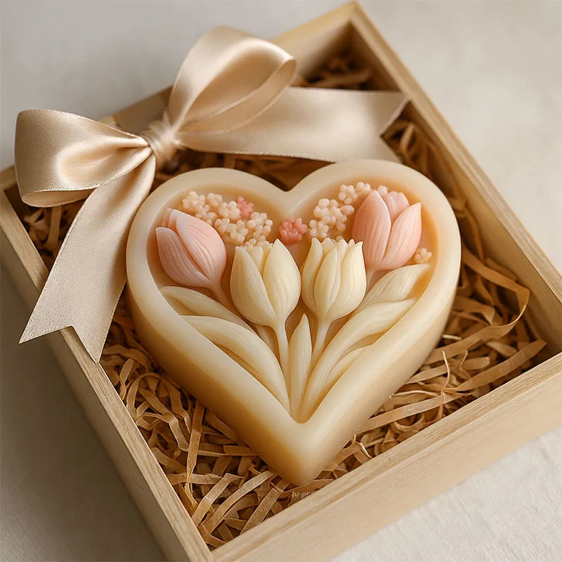 Silicone Mold for Heart-shaped - Soap Making Experiment 评论和价格