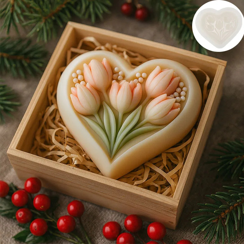 Silicone Mold for Heart-shaped - Soap Making Experiment 评论和价格