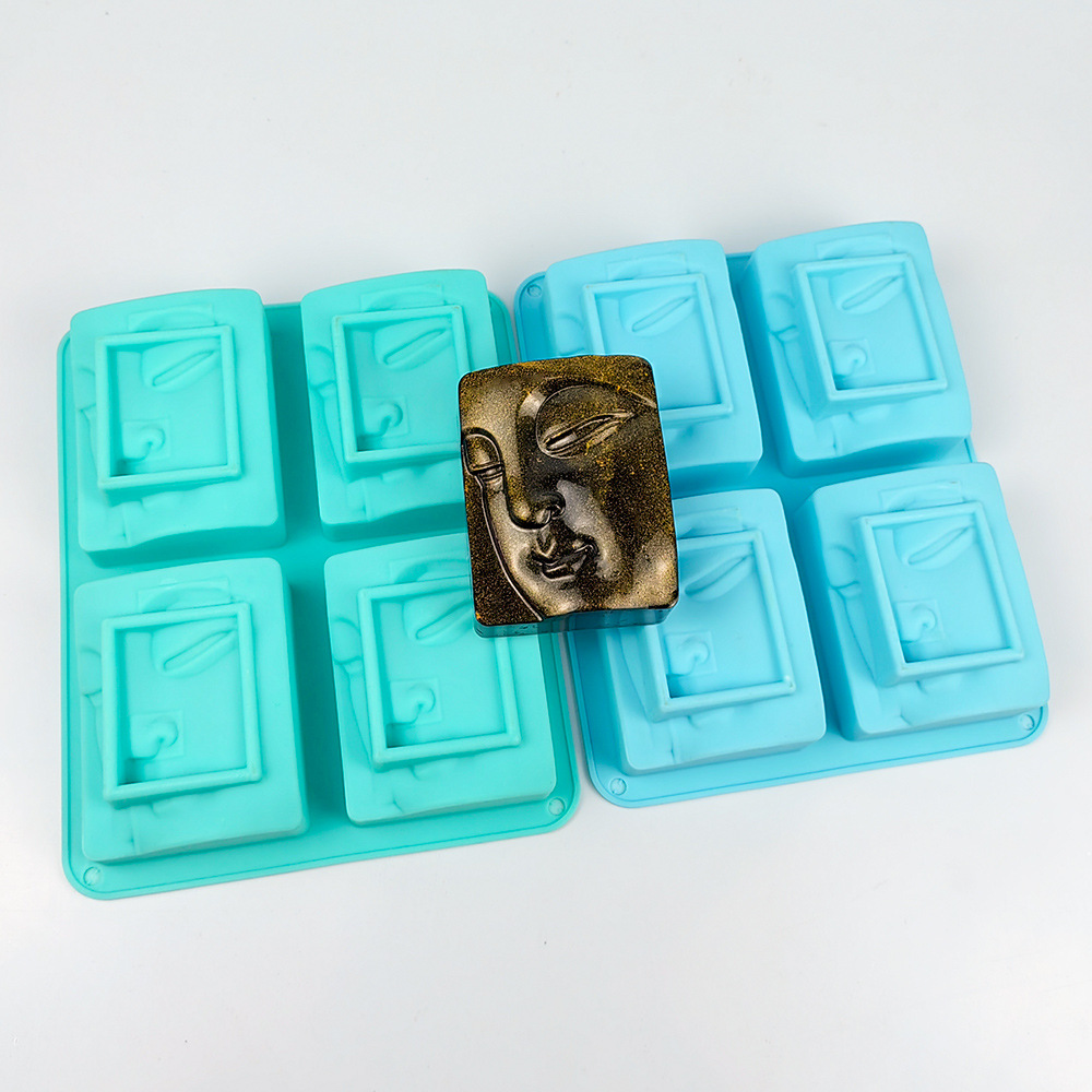 4 Holes Buddha Portrait Soap M - Soap Making Vendors 评论和价格